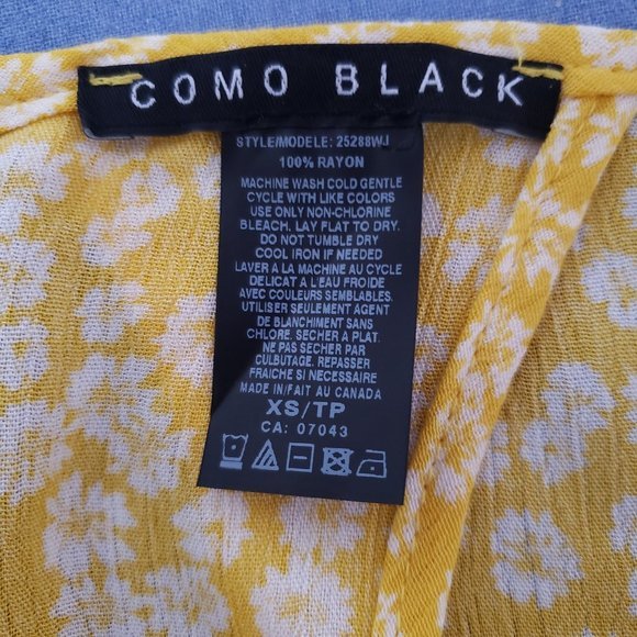 Como Black Women's XS Yellow Tank Top - Gently Used - Picture 2 of 5